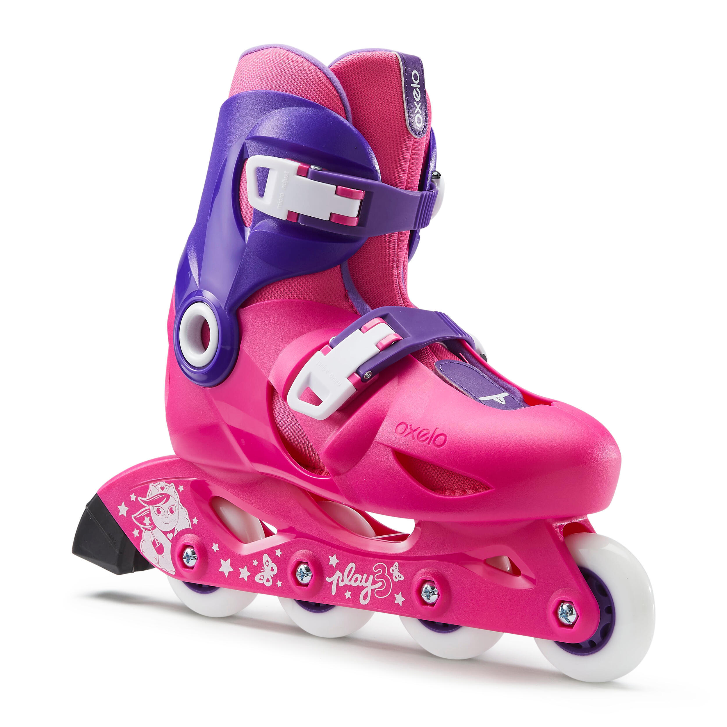 Oxelo Kinderskates Play3 Roze/Paars