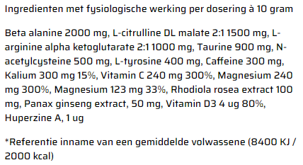 mobicep pre workout label