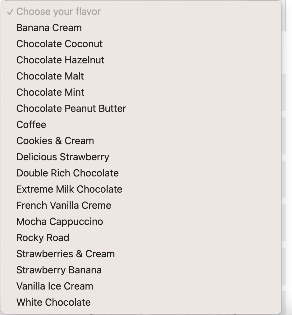 Smaken optimum nutrition