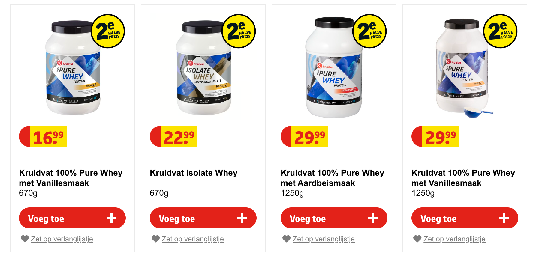 Kruidvat eiwitshakes