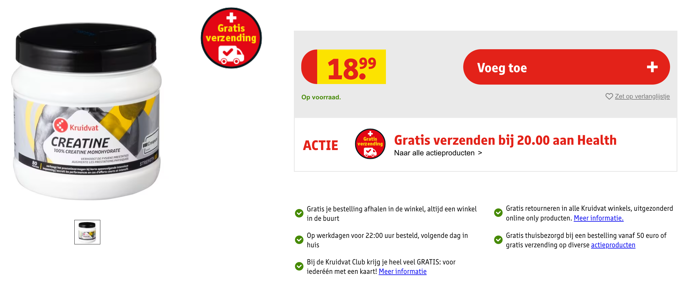 heeft kruidvat creatine