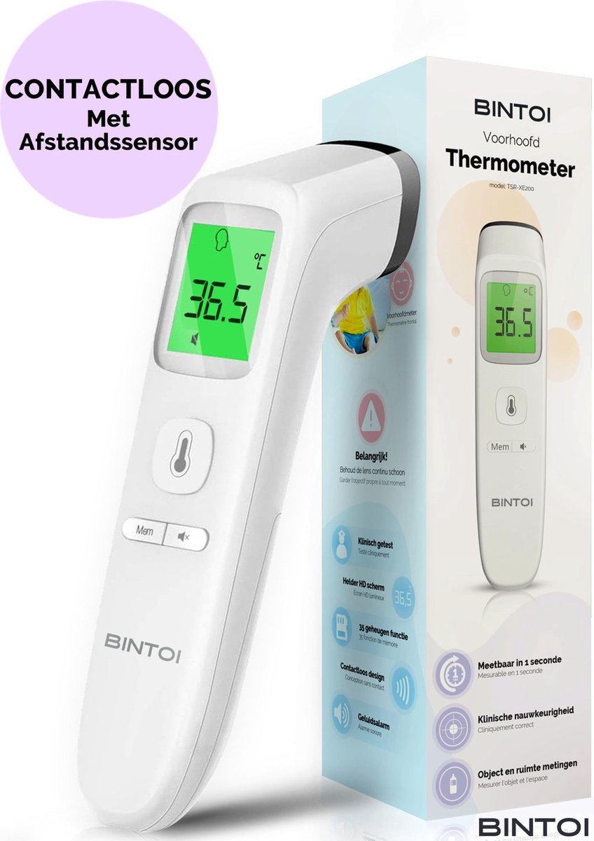 Bintoi® XE200 - Thermometer - Temperatuurmeter - Koortsthermometer
