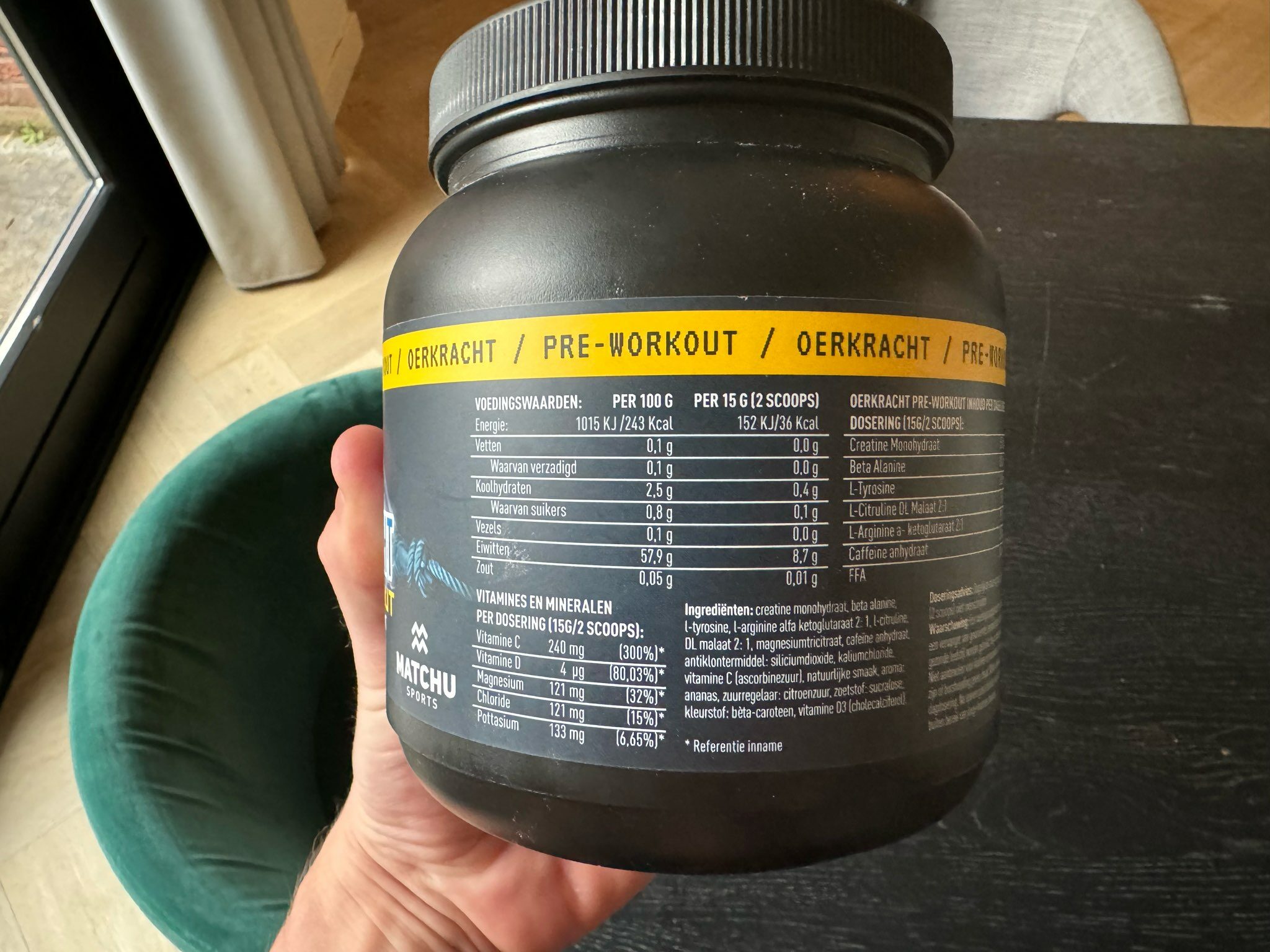 Welke ingrediënten heeft de Oerkracht Pre Workout ?