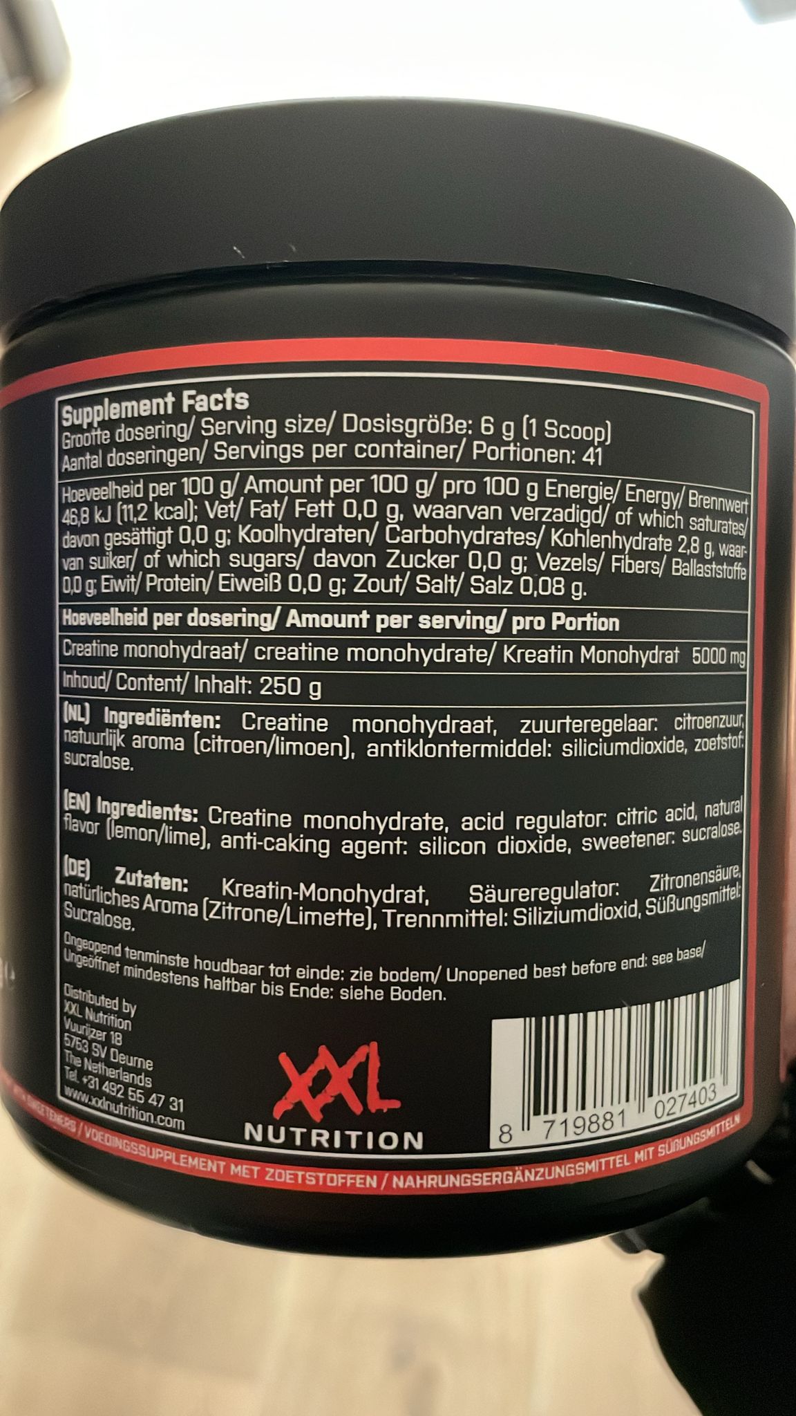 Hoe is de prijs van de XXL Nutrition Creatine?