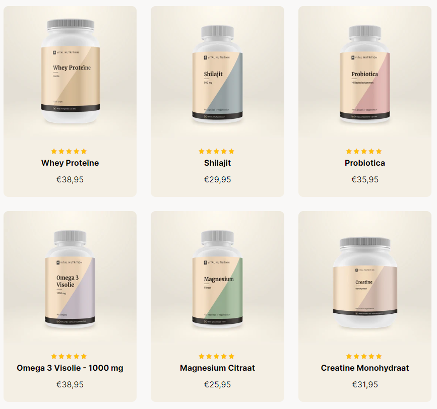 Aanbod Vital Nutrition